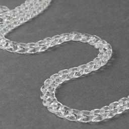 Цепочка для сумки, пластиковая, 17×23 мм, 120 см, прозрачная