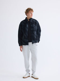 Dik Yaka Pel?? Erkek Fermuarl? Sweatshirt