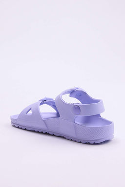 Lila Cift Bantl? Buyuk K?z Cocuk Sandalet TAKSS26SD00002