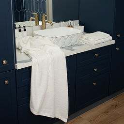 Набор махровых полотенец GINZA 2 шт. (50х90 - 1 шт., 70х140 - 1шт.), 100% хлопок, 450 гр./кв.м., Кэмел - Традиция фото 95