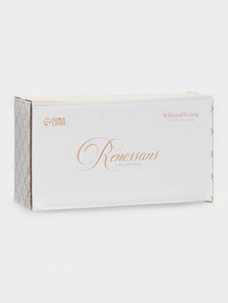 Набор для специй WY Renessans, 3 предмета: солонка, перечница, подставка для зубочисток, 60 мл, фарфор, белый