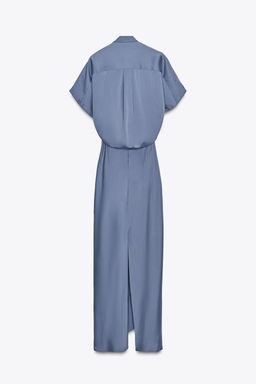 ZW COLLECTION SATIN WRAP DRESS - Zara фото 7