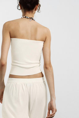 KNIT BANDEAU CROP TOP - Zara фото 4