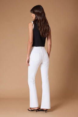 Beyaz Yuksek Bel Orta Esnek Flare Ispanyol Paca Jeans TWOSS26JE00200 - Trendyolmilla фото 4