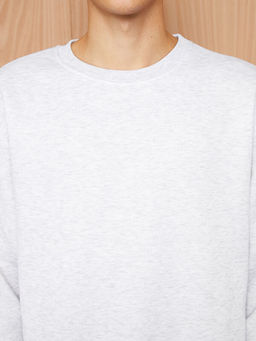 Bisiklet Yaka Uzun Kollu Erkek Sweatshirt