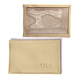 Обложка пропуск/карточка/проездной Croco-В-200 натуральная кожа бежевый матовый (242) 263662