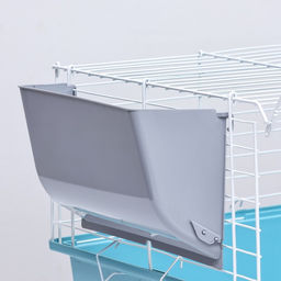 Клетка для грызунов Пижон №1 складная, 58 х 40 х 34 см (+миска, 2 кормушки), бирюзовая  фото 5