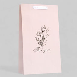 Пакет подарочный ламинированный под две бутылки For you, 35?20?9 см