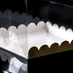 PVC Коробка для бенто - торта, прозрачная, 14×14×12 см