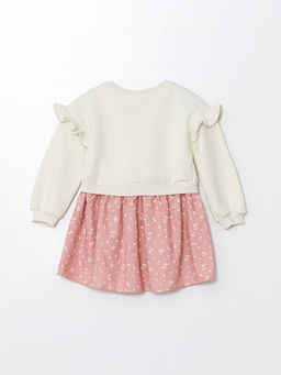 Bisiklet Yaka Uzun Kollu Minnie Mouse Bask?l? K?z Bebek Elbise - Waikiki фото 3