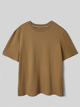 Футболка свободного силуэта мужская коричневая - Mark formelle фото 4