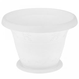 Ландыш Горшок для цветов пластмассовый 1л, с поддоном, д16см, h11см, морозостойкий полипропилен, т.м. NECO (Россия)