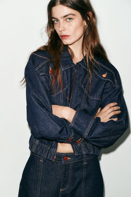 Z1975 DENIM BOMBER JACKET - Zara фото 17