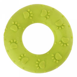 Игрушка для собаки Бублик лапа д7см, h2см, полипропилен, фактурная, цвета микс (темно-розовый, зеленый, синий), Пэт тойс (Pet toys) (Китай)  фото 3
