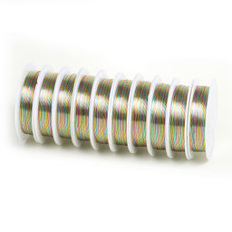 Проволока для бисера &Oslash;0,4мм арт.ТВ HET-15 цв.св.разноцветная рул.12м