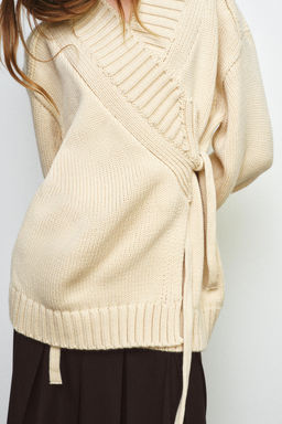 WRAP KNIT KIMONO CARDIGAN - Zara фото 13