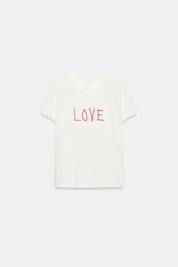 CAMISETA R?STICA TEXTO / blanco - Zara фото 5