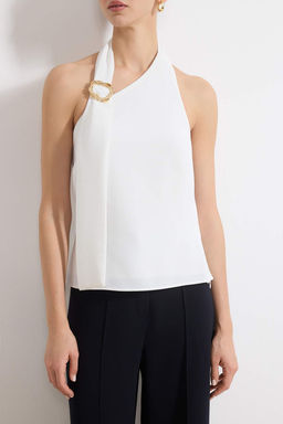 Siyah Yakas? Aksesuar Detayl? Dokuma Bluz TWOSS26BZ00210 - Trendyolmilla фото 7