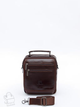 Сумка мужская кожаная 66621M brown Fuzhiniao