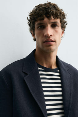 TEXTURED REGULAR FIT BLAZER - Zara фото 6