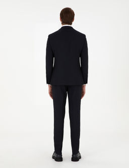 Lacivert Ex. Slim Fit Y_nl_ Tak_m Elbise