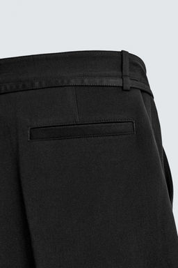PANTAL?N BALLOON FIT PLIEGUES CINTUR?N / Negro - Zara фото 10
