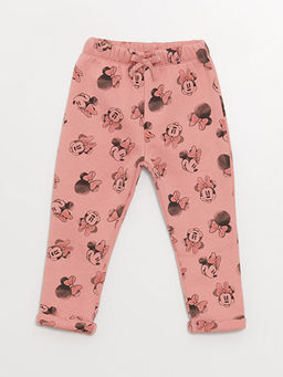 Bisiklet Yaka Uzun Kollu Minnie Mouse Bask?l? K?z Bebek Sweatshirt ve Tayt 2li Tak?m - Waikiki фото 3