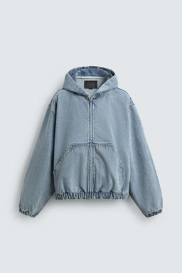 CAZADORA LAVADA CAPUCHA / Azul claro - Zara фото 6