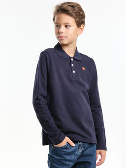 Футболка поло для мальчика синий UD 7826 синий - Mini maxi фото 3