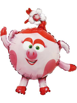 Воздушный шар фольгированный 17" «Нюша. Смешарики», набор 5 шт.