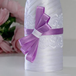 Украшение для шампанского Вместе навсегда, белое с сиреневым - Simaland фото 4