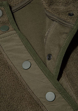 Dugme Detayl? Haki Sherpa Sweatshirt - Mavi фото 6