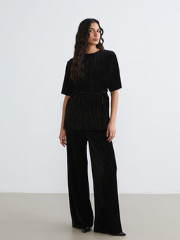 Beli Lastikli Dokulu Kad?n Pantolon