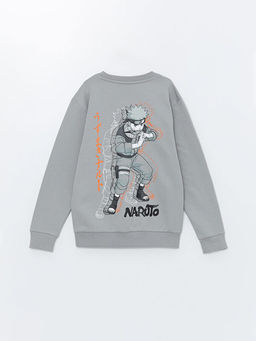 Bisiklet Yaka Naruto Bask?l? Uzun Kollu Erkek ?ocuk Sweatshirt - Waikiki фото 3