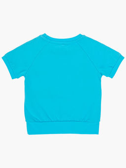 Футболка с принтом для девочки UD 0735 голубой - Mini maxi фото 5