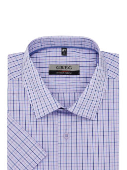 Сорочка мужская короткий рукав GREG 725/208/3303/Z/1 STRETCH  фото 3