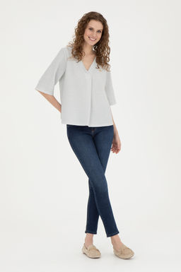 Женская футболка цвета экрю - U.s. polo assn фото 11