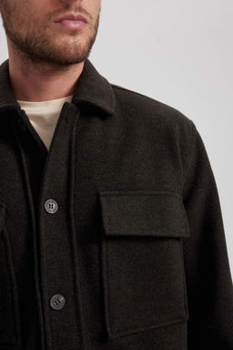 Куртка-рубашка с длинными рукавами и воротником-поло Relax Fit - Defacto фото 9