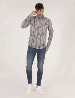 Lacivert Slim Fit Uzun Kollu G_mlek - Pierre cardin фото 4