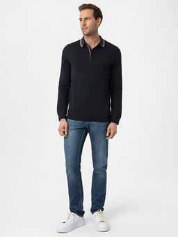 Polo Yaka Uzun Kollu Pike Erkek Ti??rt