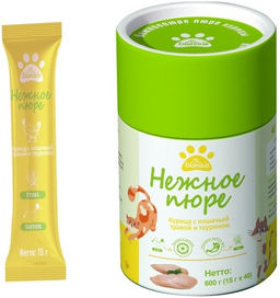 BIOHAUS Пюре Курица с кош. мятой и таурином 15г*40 шт 600г