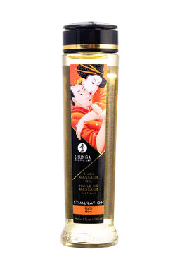 Масло массажное для тела Shunga Активный персик (Stimulation. Peach), 240 мл.