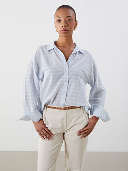 ?izgili Oversize Kad?n G?mlek