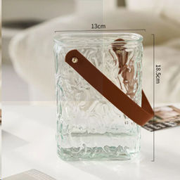 Ваза для цветов 18,5 см с ручкой / WRD-182 /уп 24/ без и/уп