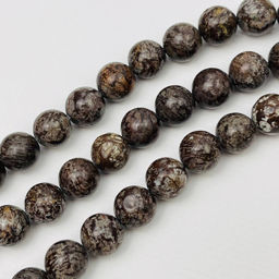 Бусины из коричневой Яшмы (36 бусин)