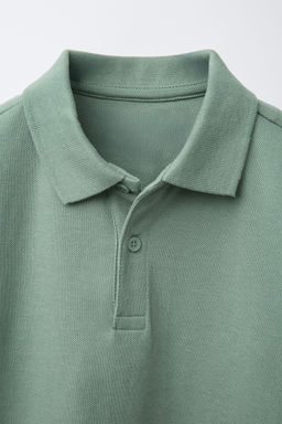 POLO B?SICO PIQU? / Khaki - Zara фото 3