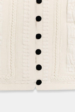 TEXTURED KNIT WAISTCOAT TOP - Zara фото 9