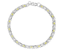 Браслет из серебра куб.циркон., ТР-ар.бисмарк 0,6-1б/ж