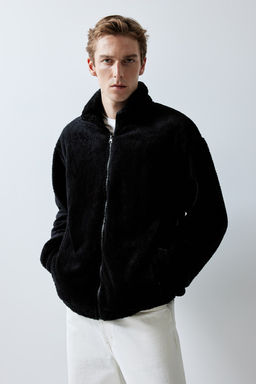 Chaqueta de borreguito con cremallera Loose Fit