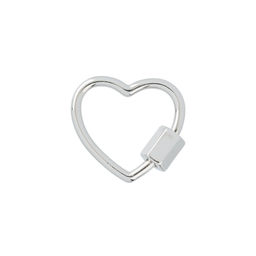 Zlatka Замок карабин декоративный сердце FMK-V02 18 х 19 мм 5 х 1 шт №01 под серебро